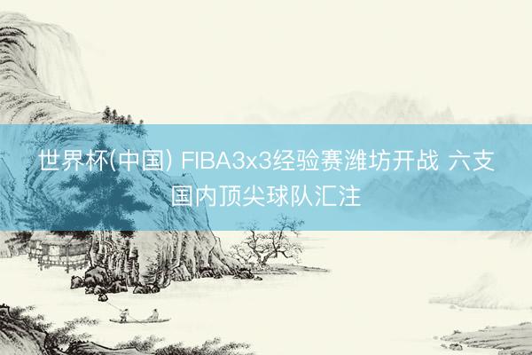 世界杯(中国) FIBA3x3经验赛潍坊开战 六支国内顶尖球队汇注