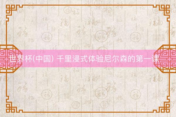 世界杯(中国) 千里浸式体验尼尔森的第一课⚽️