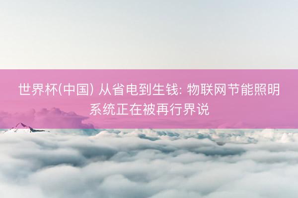 世界杯(中国) 从省电到生钱: 物联网节能照明系统正在被再行界说