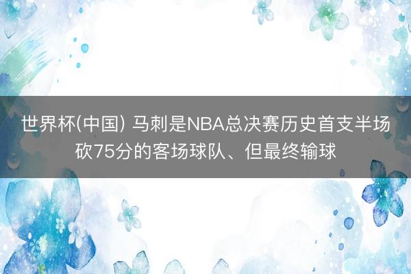 世界杯(中国) 马刺是NBA总决赛历史首支半场砍75分的客场球队、但最终输球