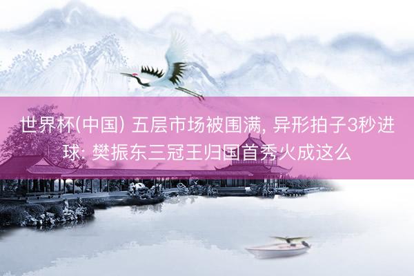 世界杯(中国) 五层市场被围满， 异形拍子3秒进球: 樊振东三冠王归国首秀火成这么