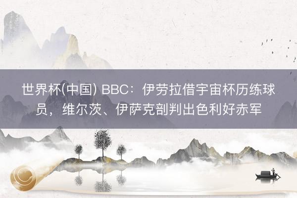世界杯(中国) BBC：伊劳拉借宇宙杯历练球员，维尔茨、伊萨克剖判出色利好赤军